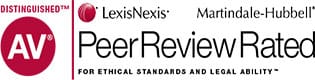 AV | Distinguished | LexisNexis | Martindale-Hubbell | Peer Review Rated | For Ethical Standards And Legal Ability